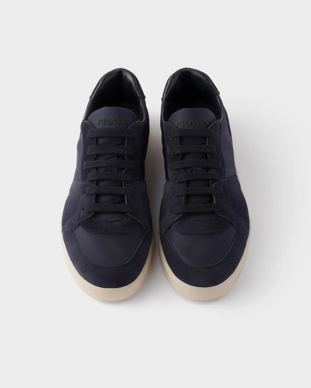 Suede And Re-Nylon Sneakers