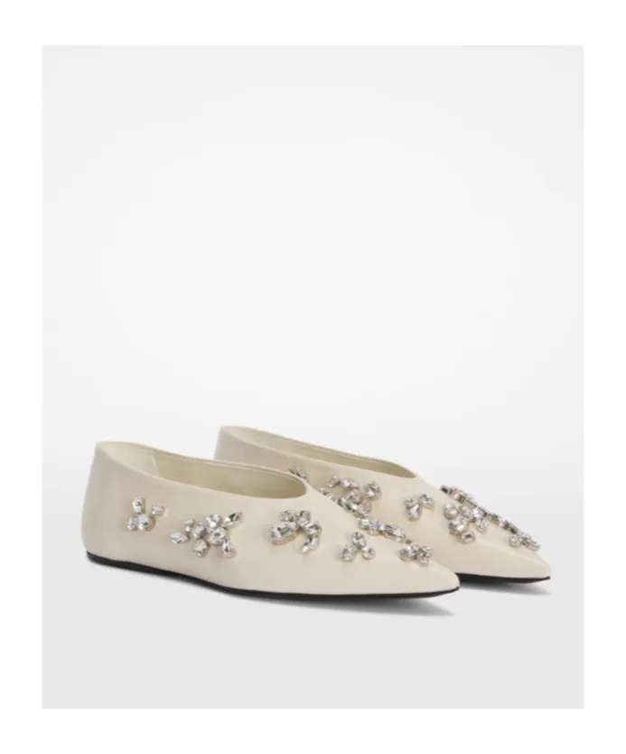 Jil Sander Embellished Ballerina Shoes