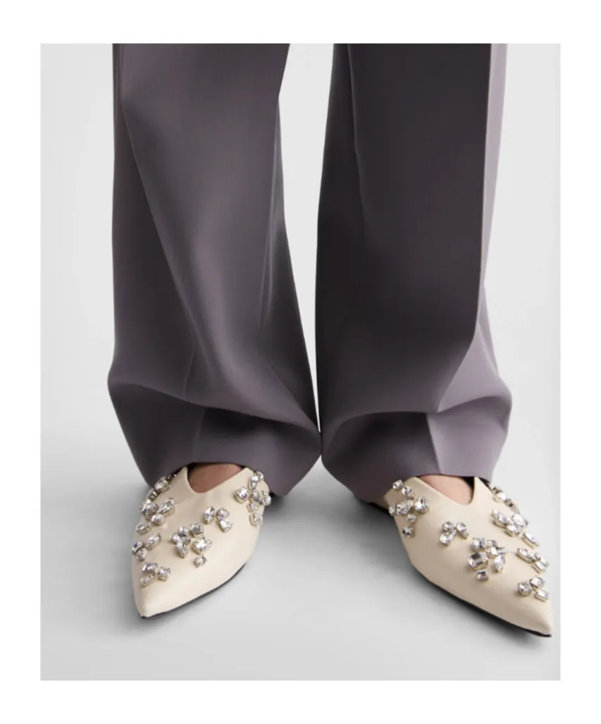 Jil Sander Embellished Ballerina Shoes