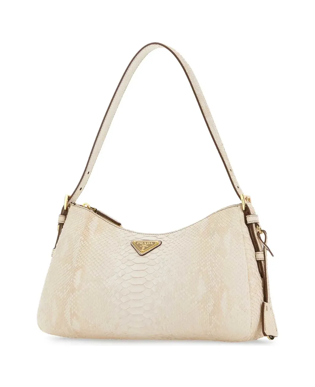 Prada Embossed Zipped Shoulder Bag