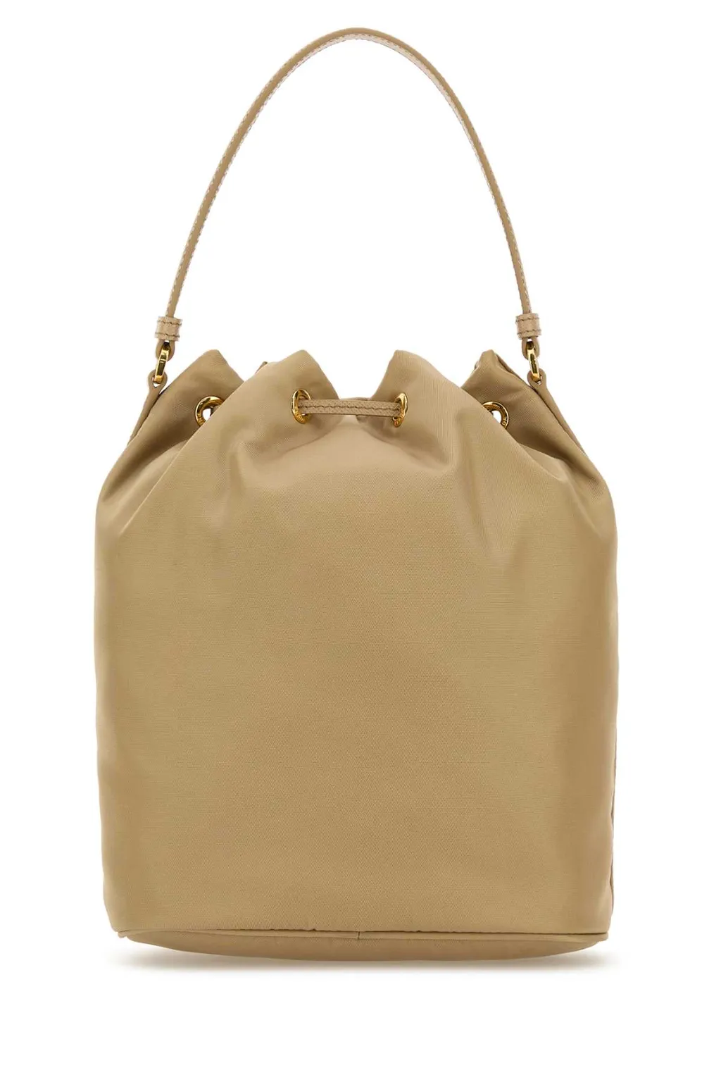 Prada Re-Nylon Triangle-Logo Drawstring Bucket Bag