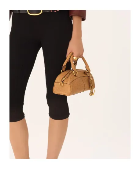Chloé Logo Plaque Zip-Up Small Bowling Bag