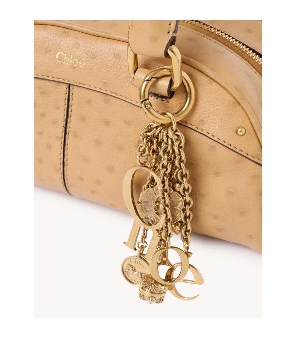 Chloé Logo Plaque Zip-Up Small Bowling Bag