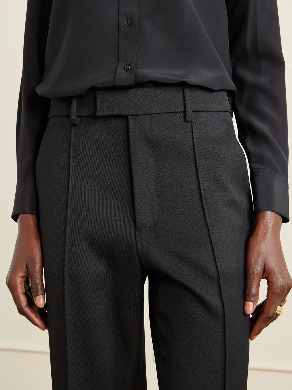 Etoile Wool Twill Straight Leg Casual Pants