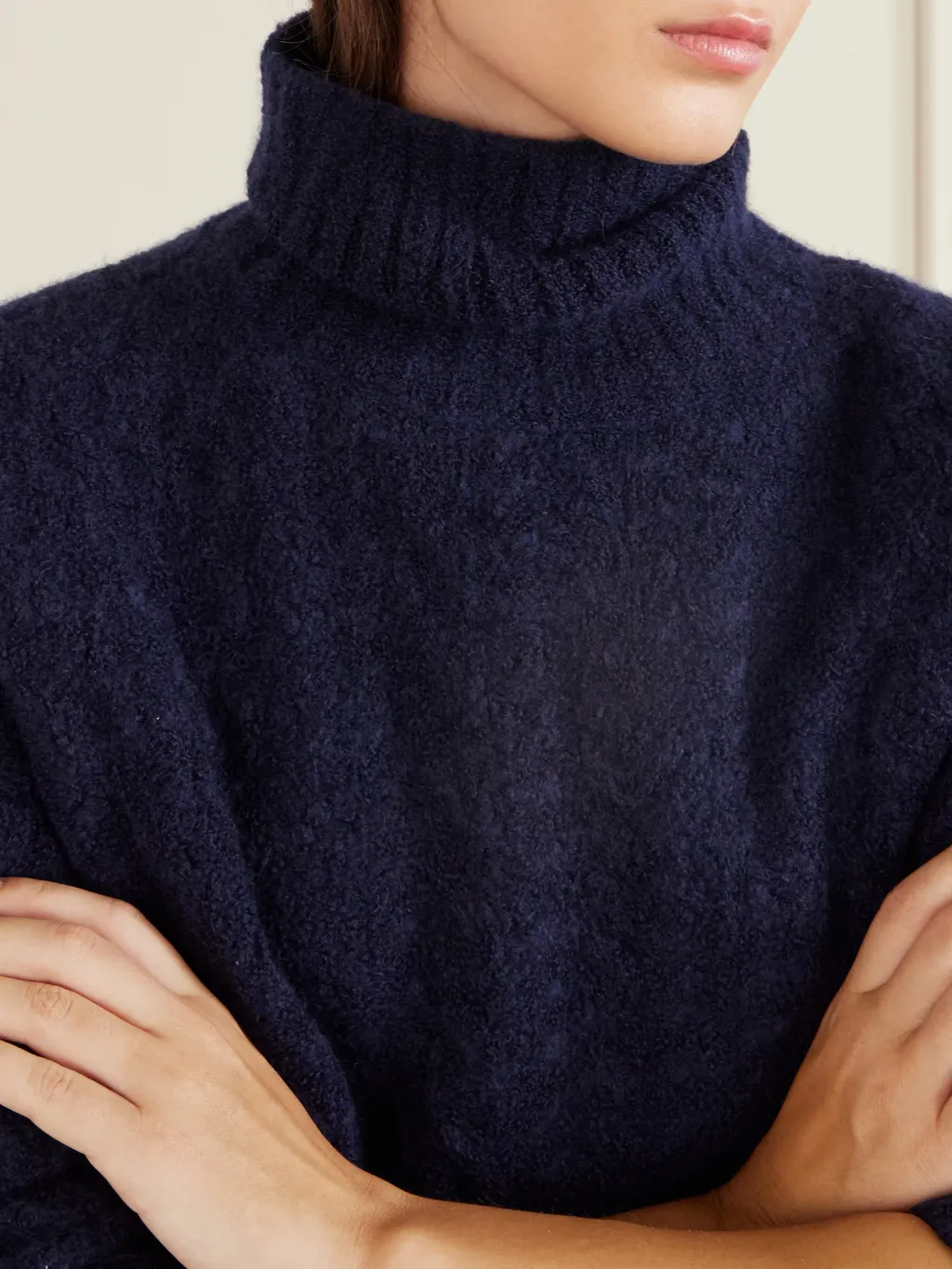 Cable Knit Blend Turtleneck Sweater