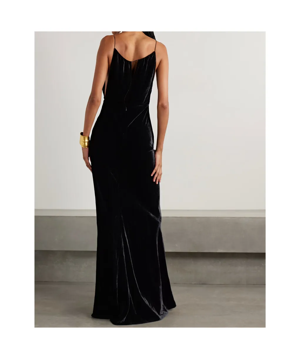 Maxime Cutout Velvet Maxi Dress