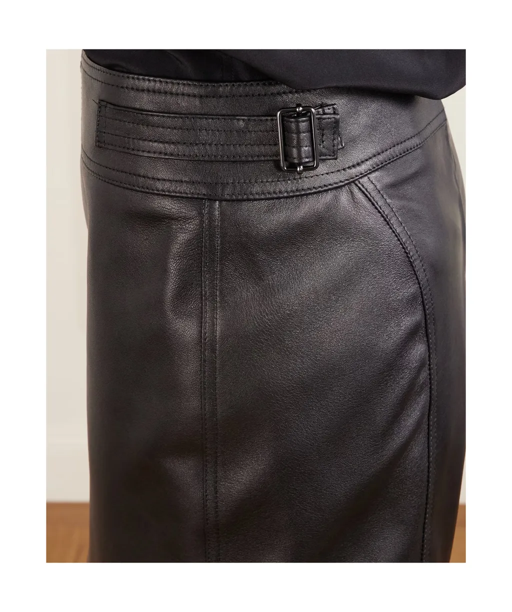 Leather Midi Skirt