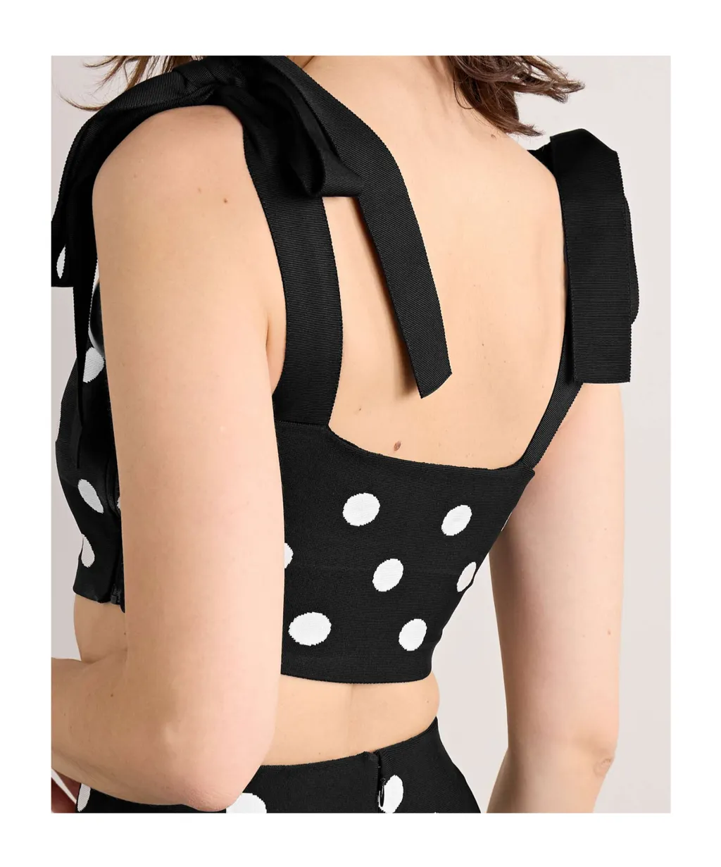 Polka Dot Knit Vest