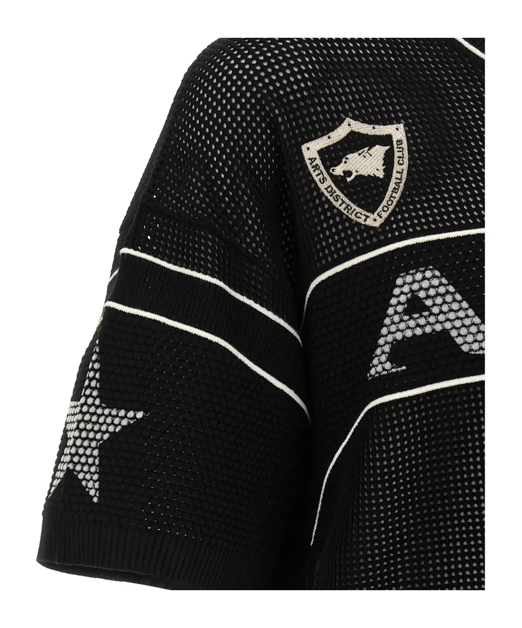 Amiri Sport V-Neck Mesh Knit T-Shirt