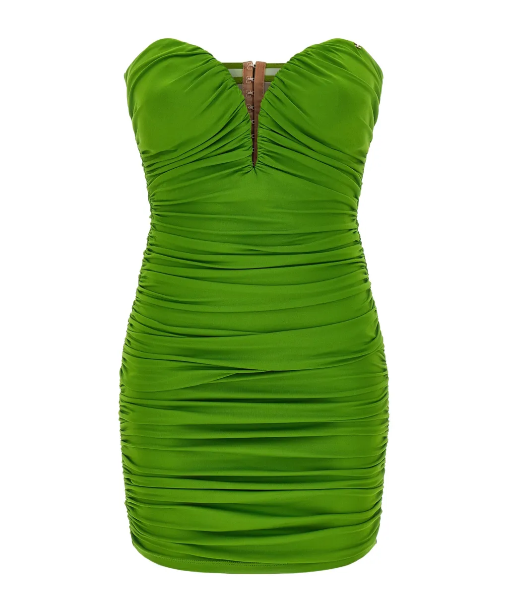 Elisabetta Franchi Heart Shaped Neckline Mini Dress