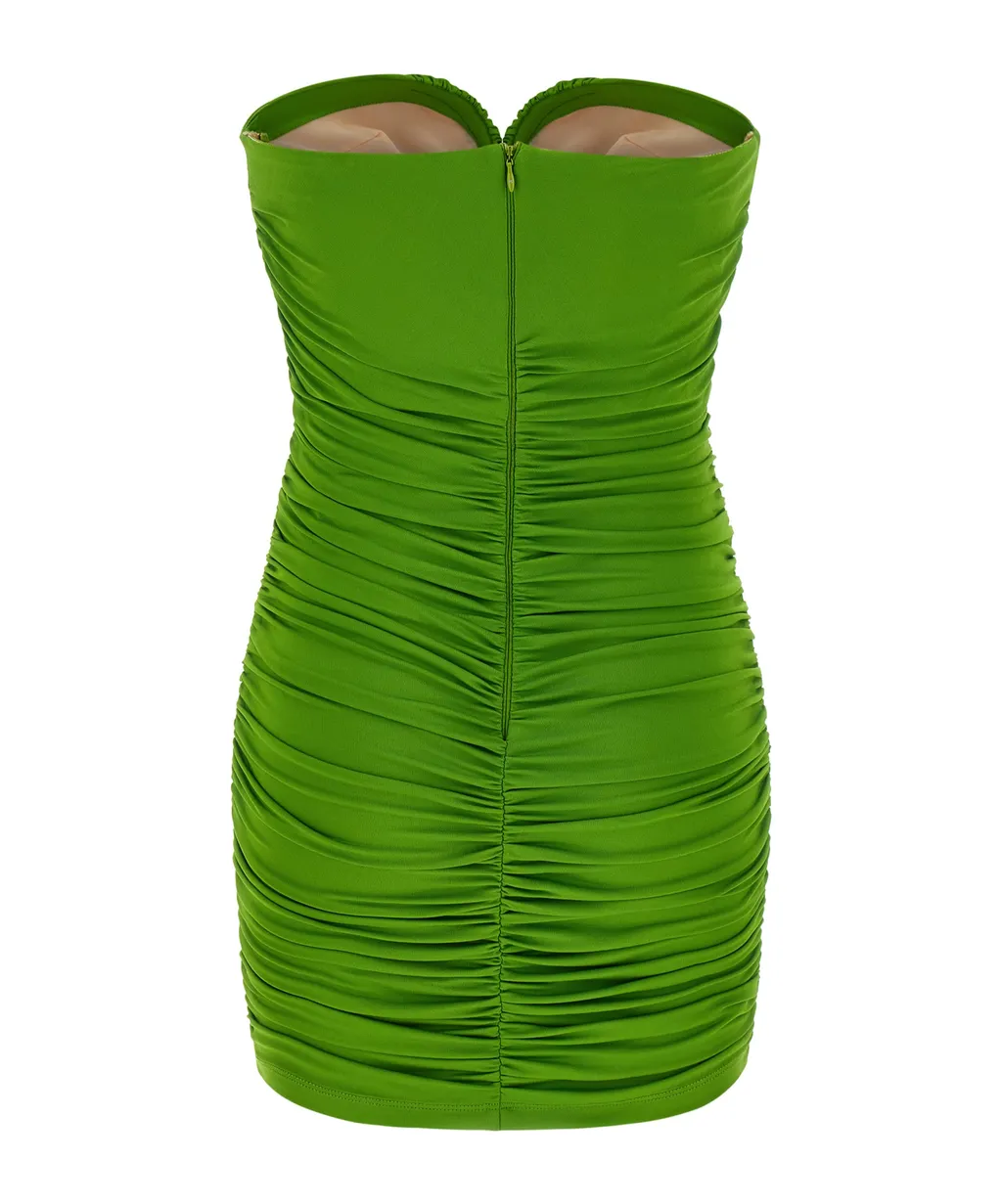 Elisabetta Franchi Heart Shaped Neckline Mini Dress