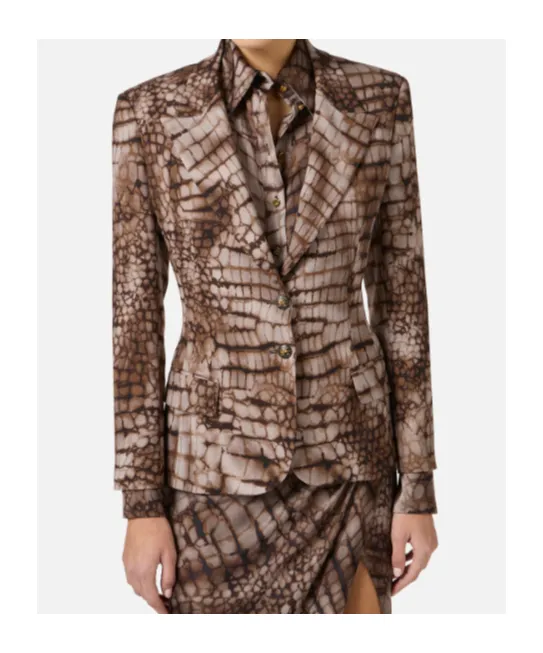 Elisabetta Franchi Printed CrÊPe Jacket