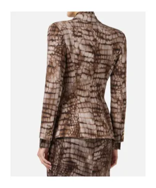 Elisabetta Franchi Printed CrÊPe Jacket