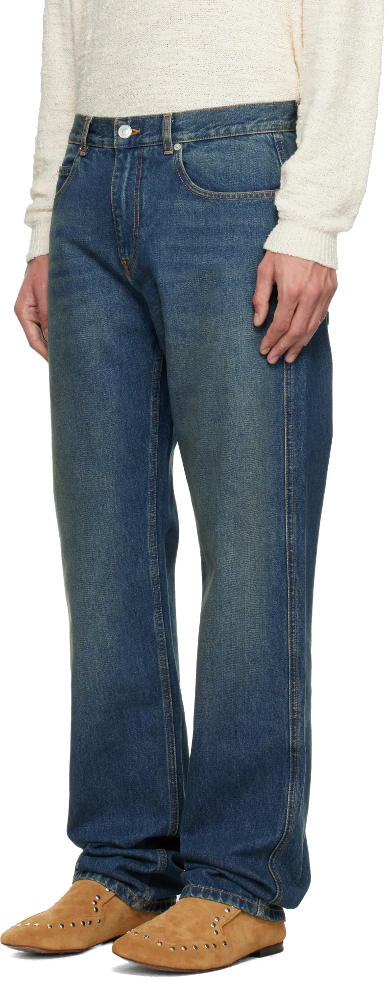 Faded Detail Jeans