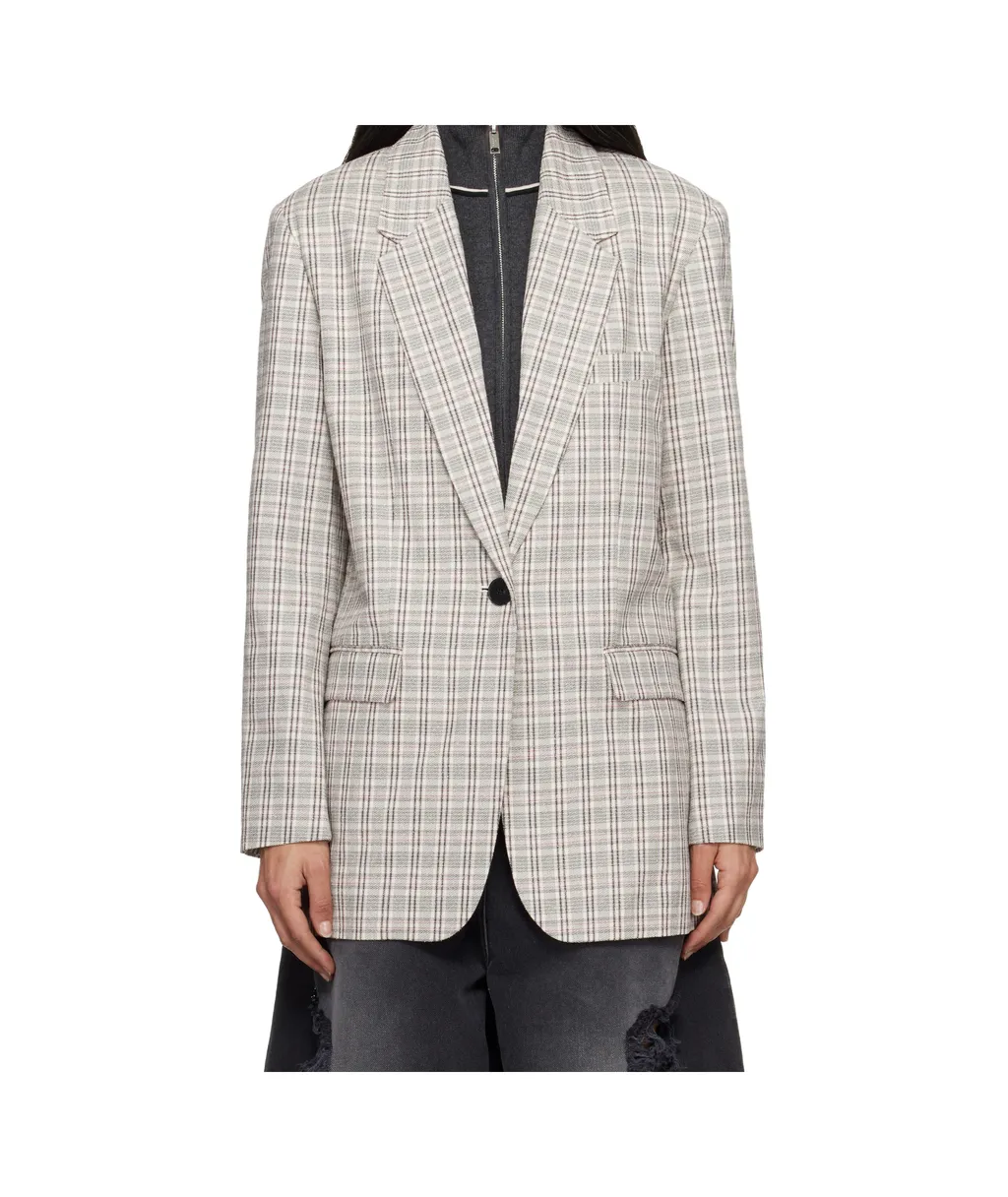 Plaid Pattern Suit Jacket