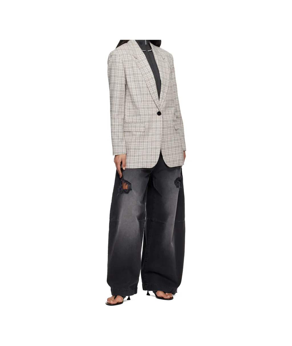 Plaid Pattern Suit Jacket