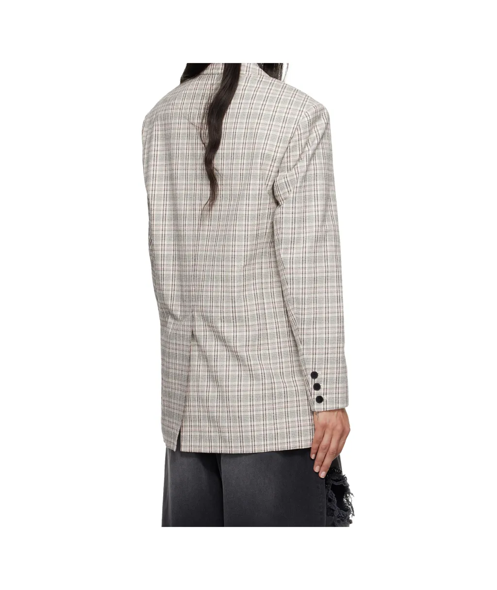 Plaid Pattern Suit Jacket