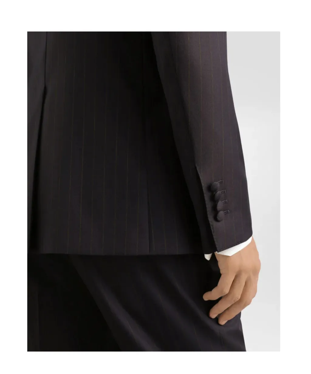 Dolce & Gabbana Double-Breasted Pinstriped Blazer