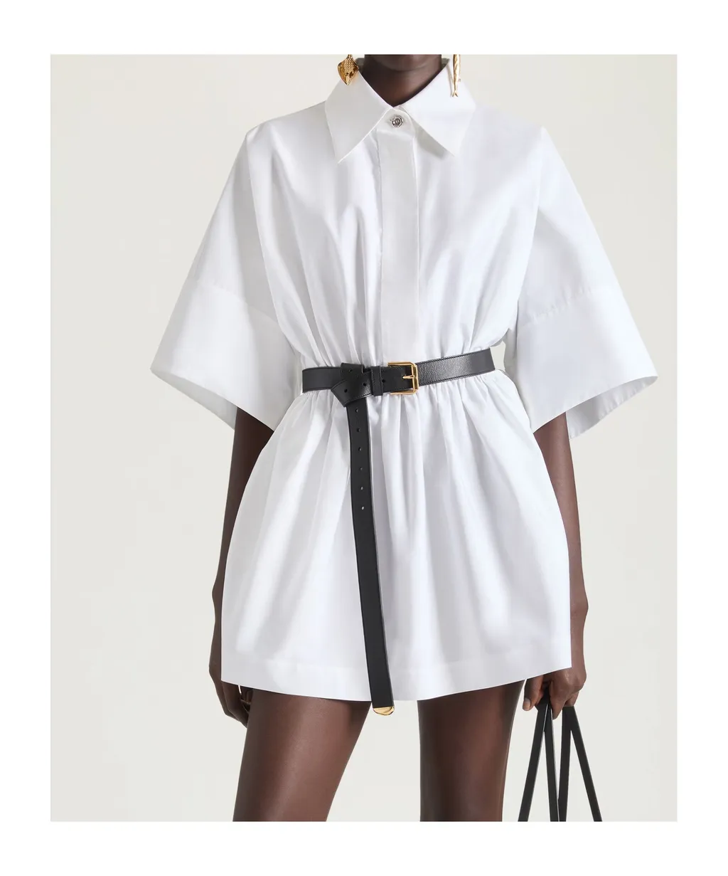 Givenchy Short Sleeved Belted Mini Dress