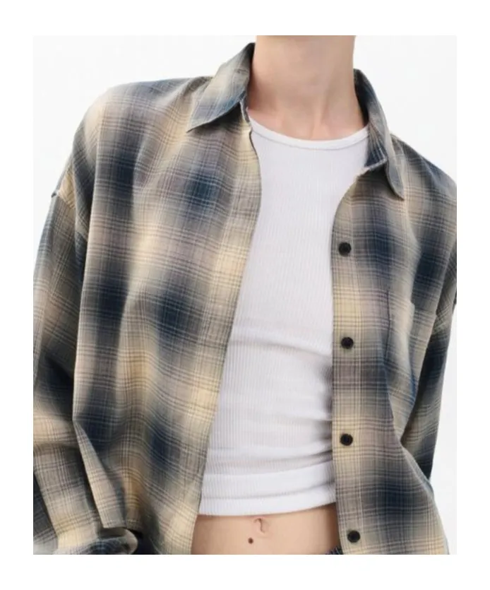 Marin Cropped Plaid Shirt