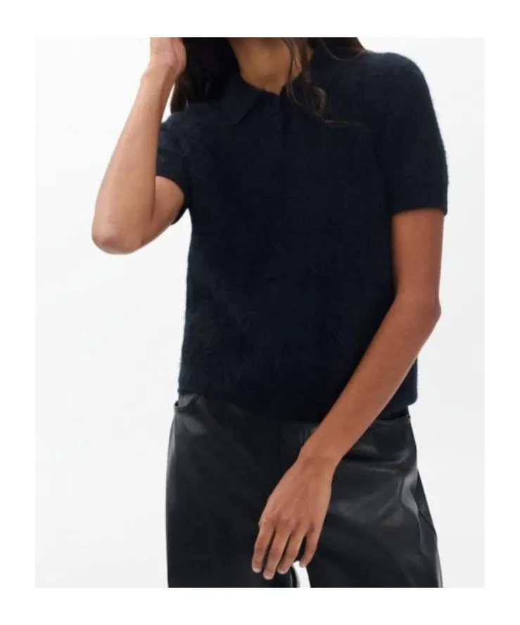 Jada Brushed Cashmere Polo