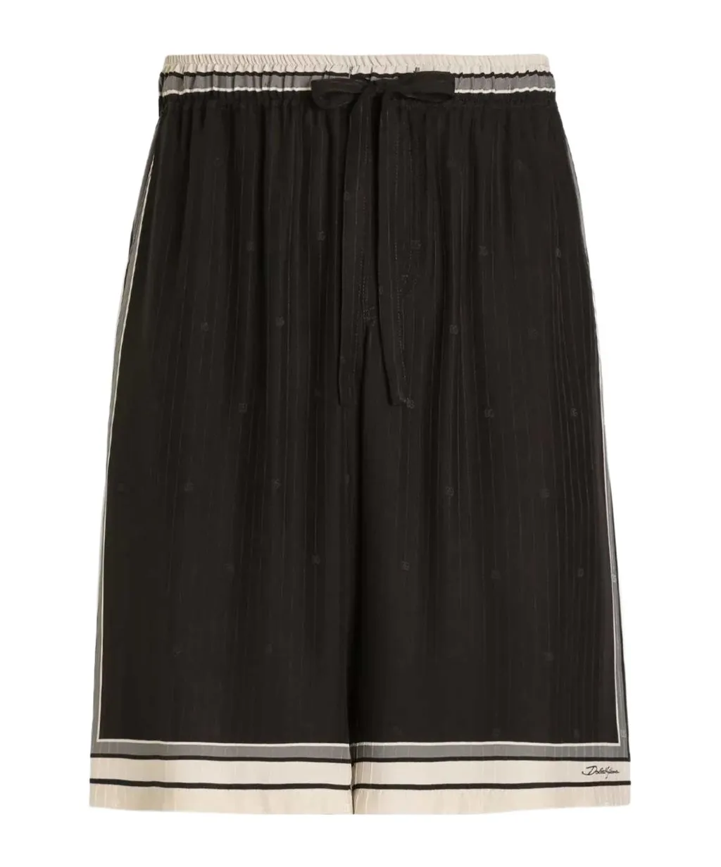 Dolce & Gabbana Stripe Printed Vanity Bermuda Shorts