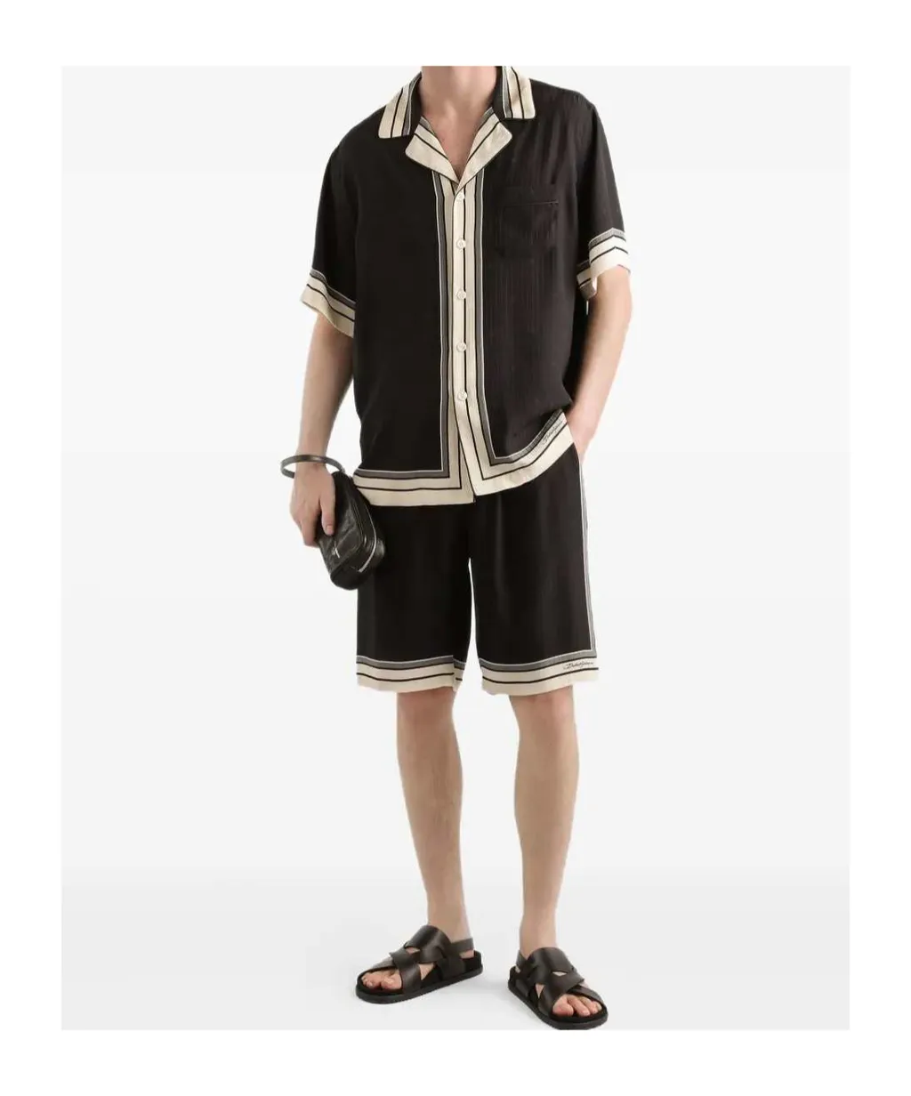 Dolce & Gabbana Stripe Printed Vanity Bermuda Shorts