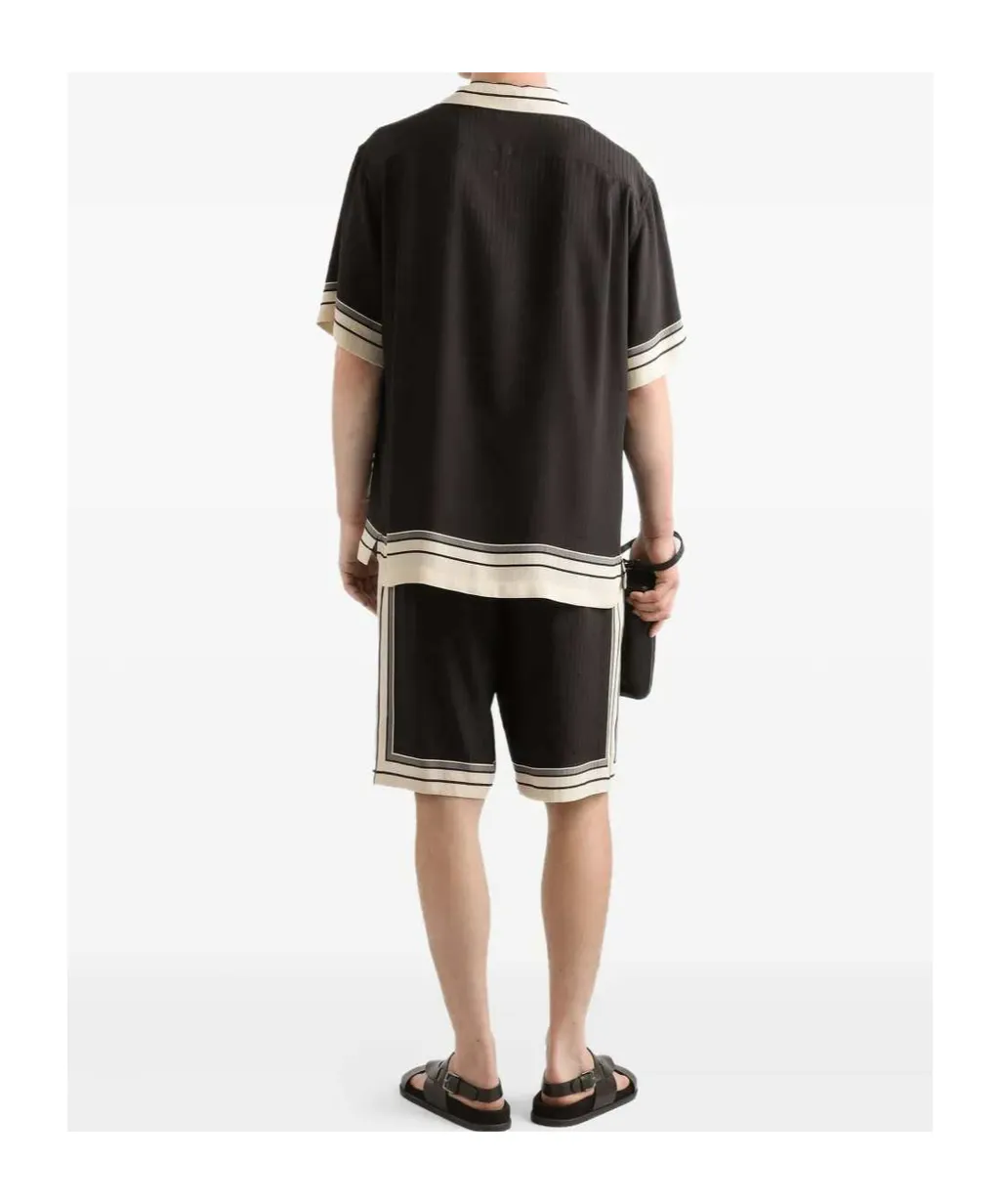 Dolce & Gabbana Stripe Printed Vanity Bermuda Shorts