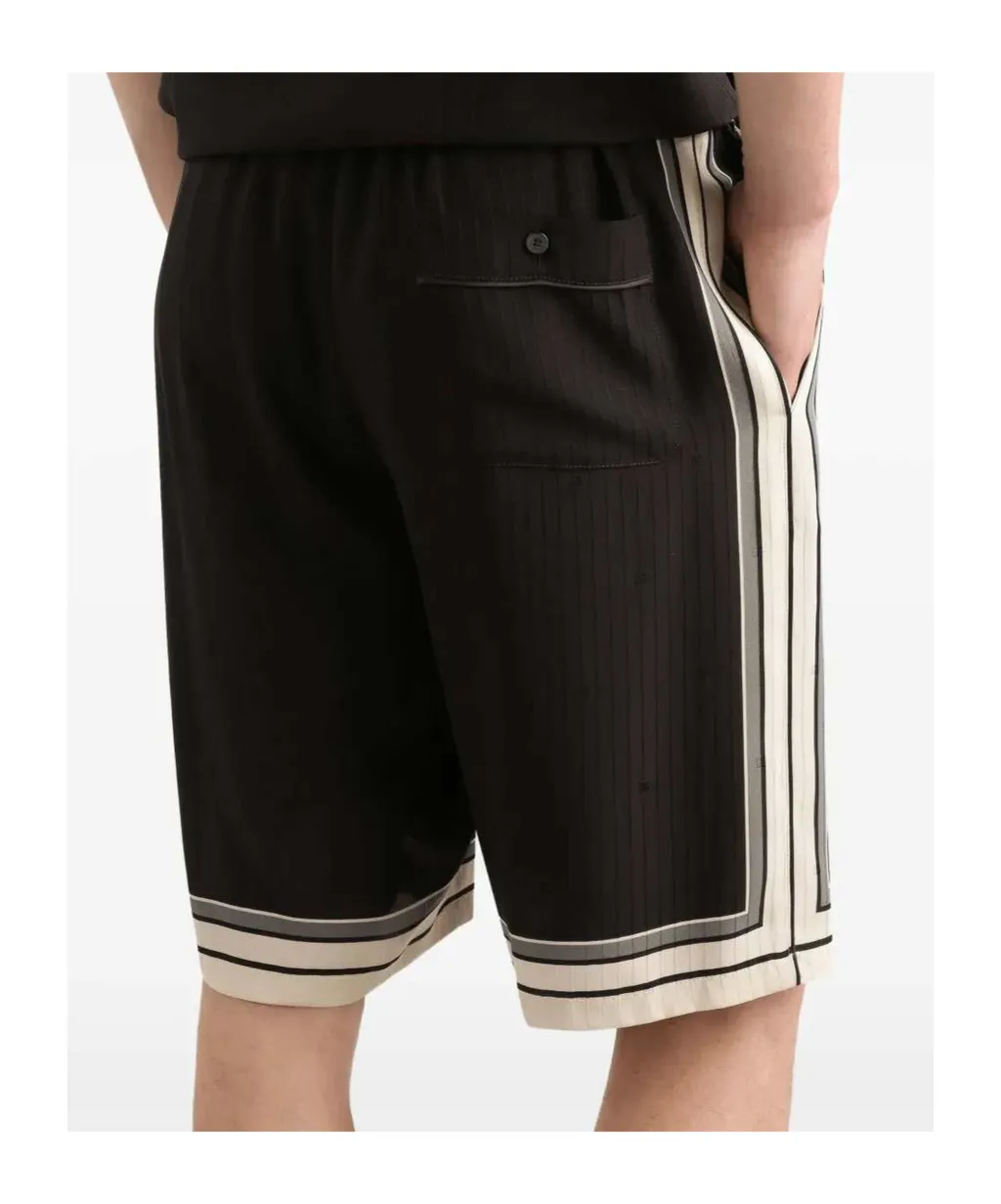 Dolce & Gabbana Stripe Printed Vanity Bermuda Shorts