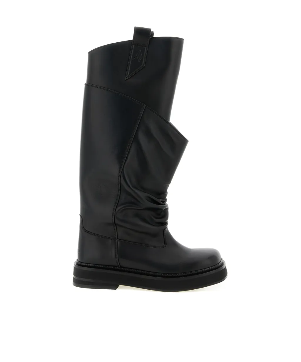 Draped Knee-High Boots
