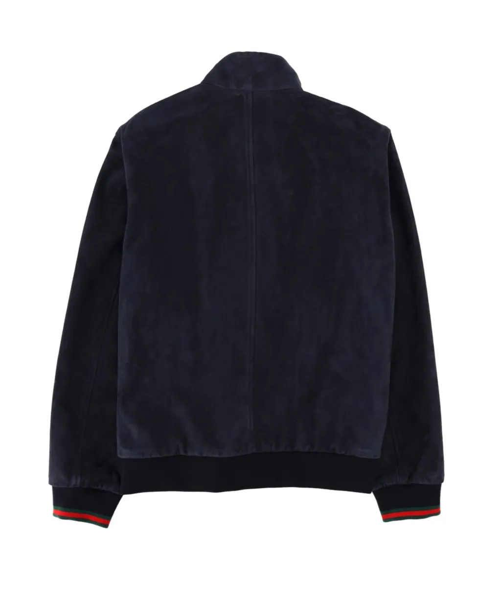 Gucci Web Detailed Leather Jacket