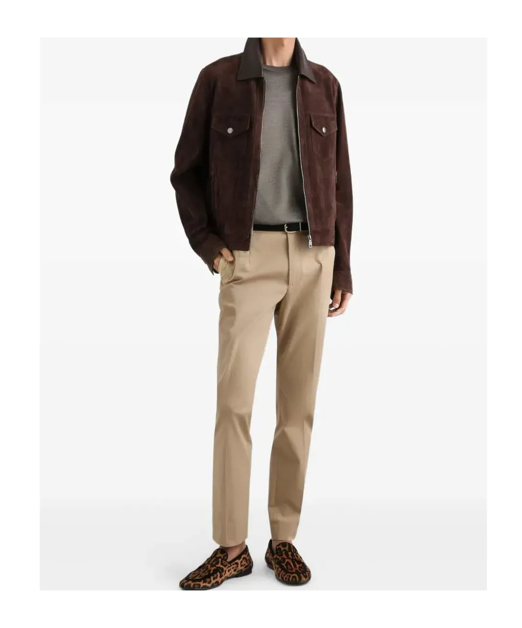 Dolce & Gabbana Pressed Crease Gabardine Trousers