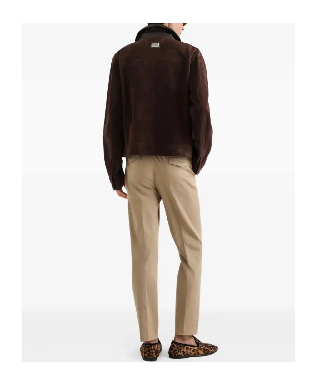 Dolce & Gabbana Pressed Crease Gabardine Trousers