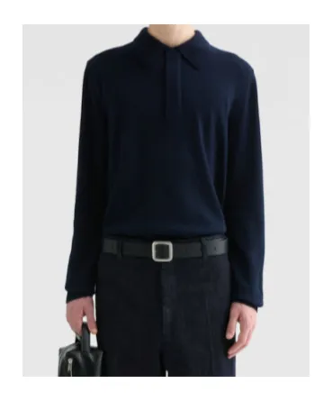 Lightweight Wool Polo Sweater