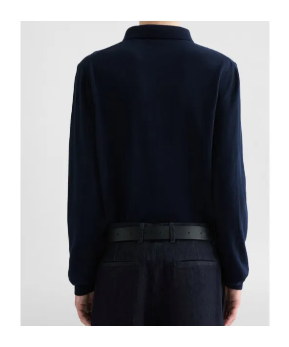 Lightweight Wool Polo Sweater