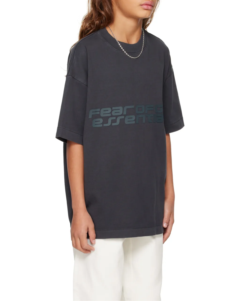 Fear Of God Essentials Kids Logo Print Crewneck T-Shirt