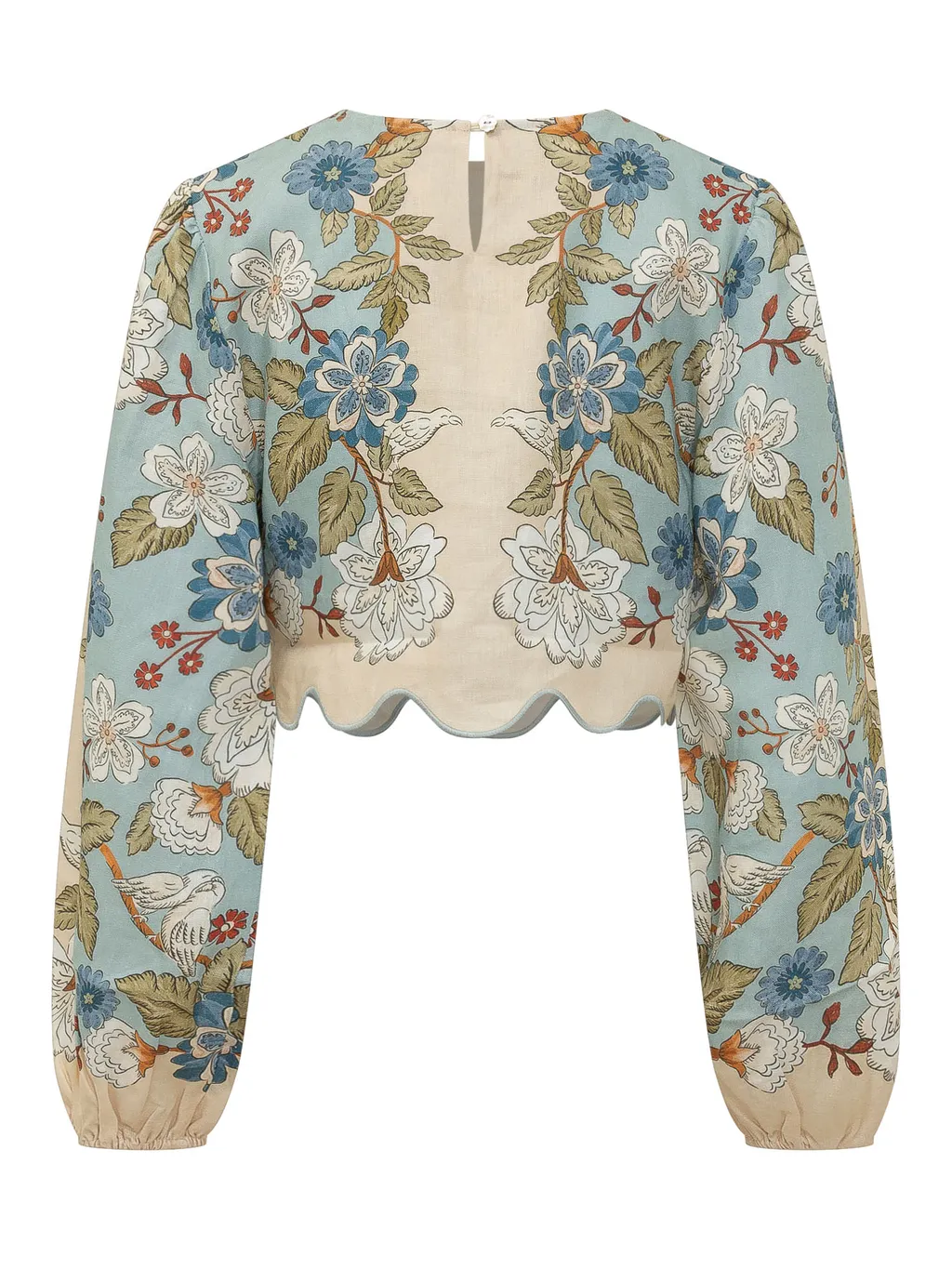 Printed Long-Sleeved Blouse