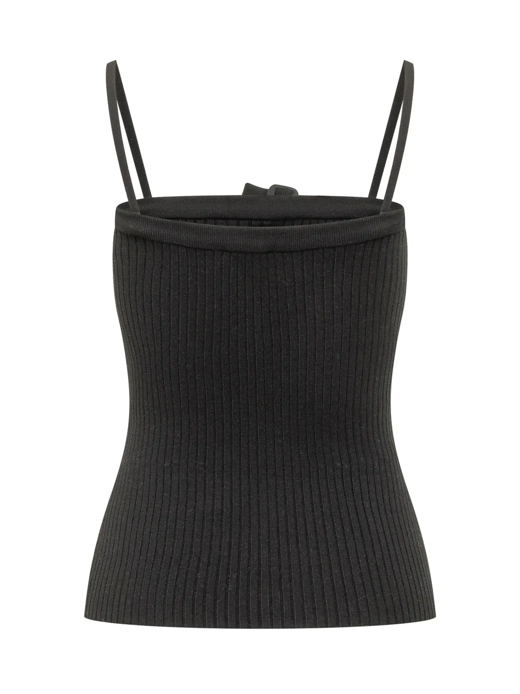 CourrÈGes Buckle Rib Knit Top