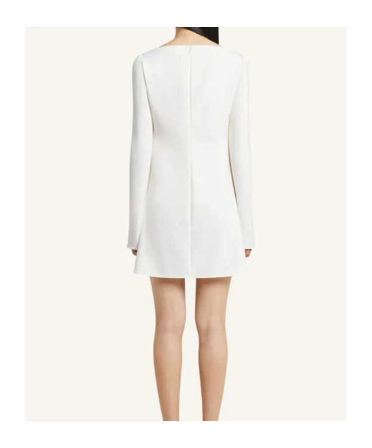 CourrÈGes Buckle-Detailed Long-Sleeved Dress