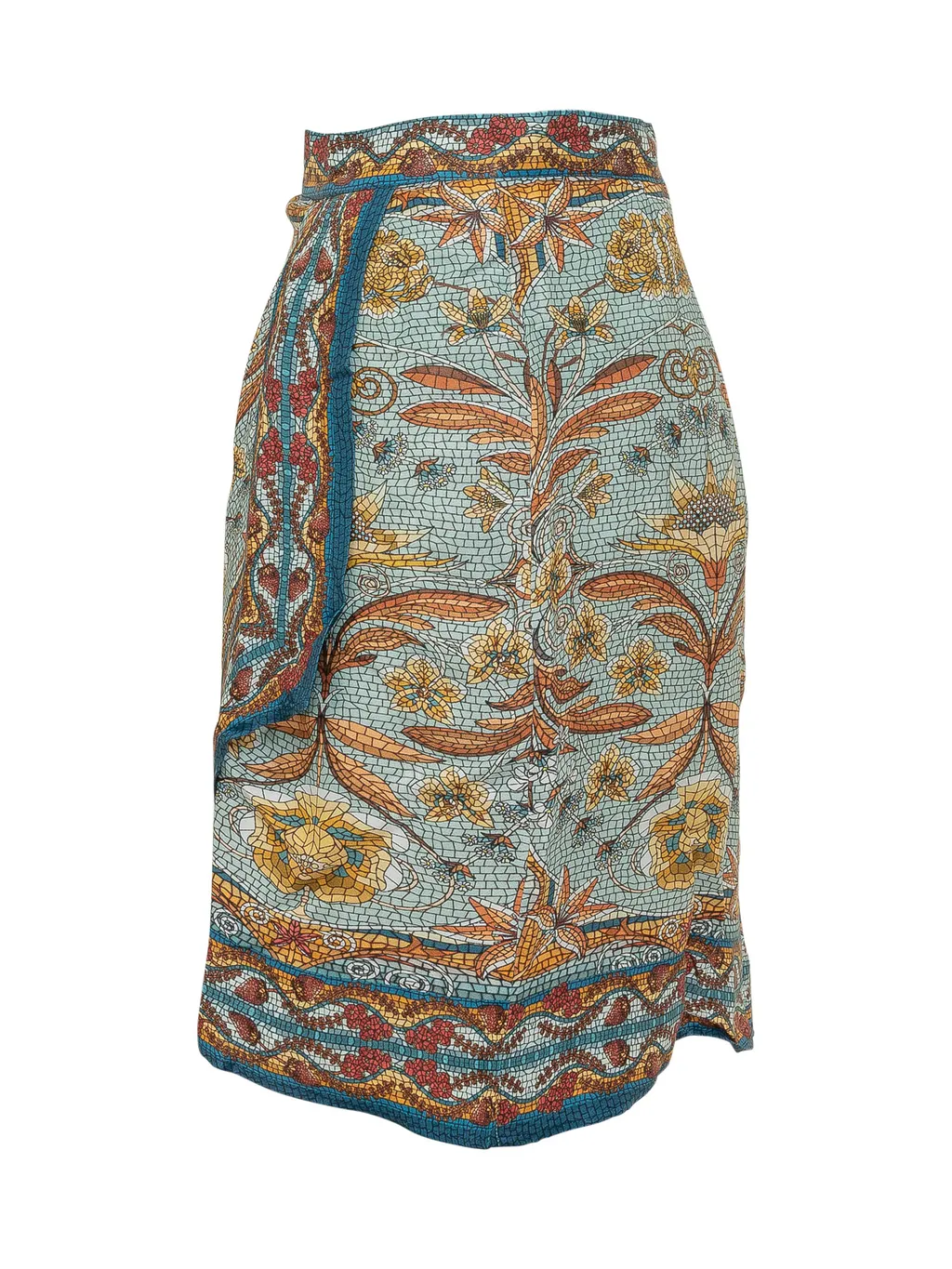 Farm Rio Mosaic Wrap Mini Skirt