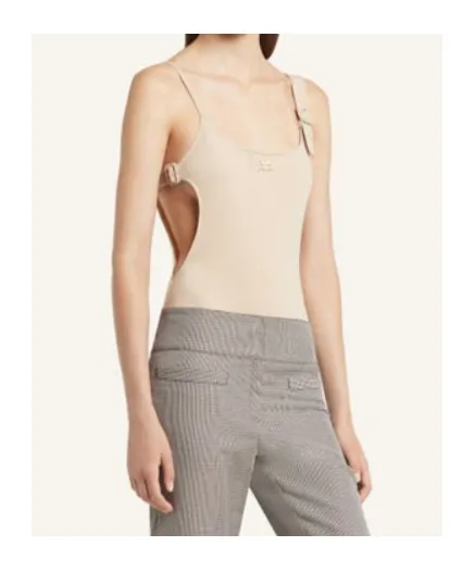 CourrÈGes Buckle Cut-Out Swimsuit