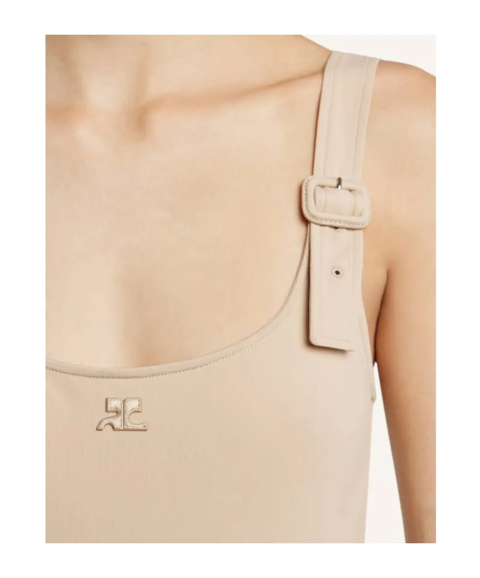 CourrÈGes Buckle Cut-Out Swimsuit