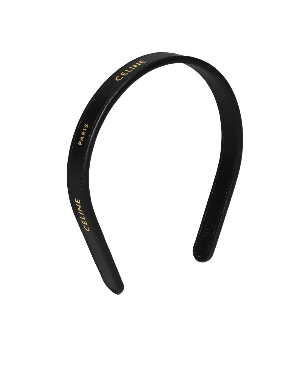 Celine Paris Thin Headband In Calfskin