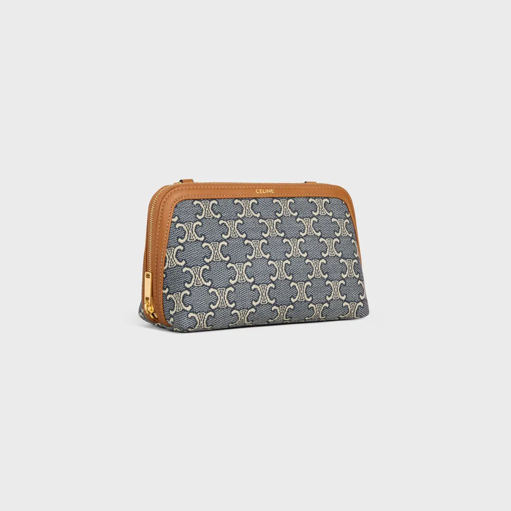 Clutch On Chain In Jacquard Triomphe All Over