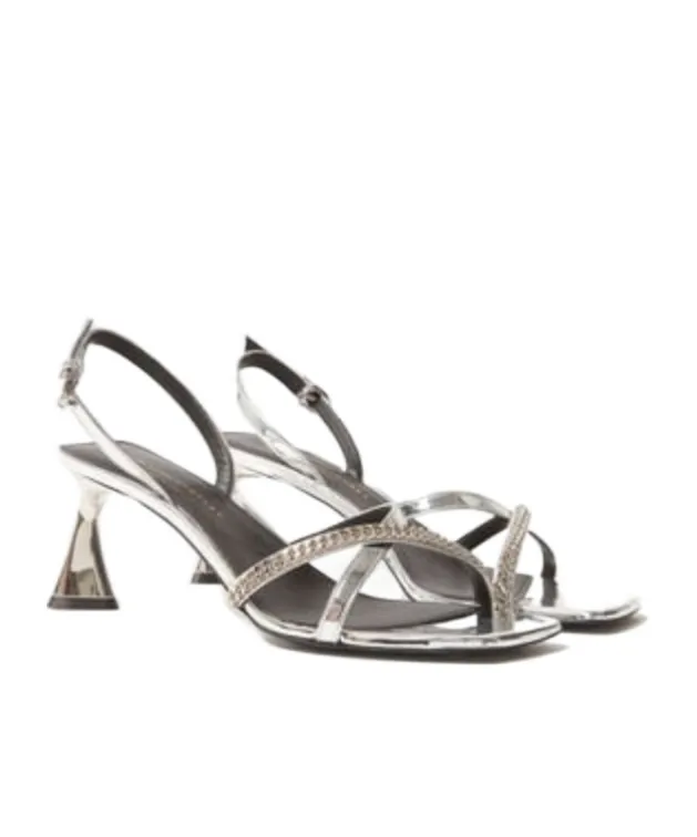 Stella Mccartney Elsa Metallic Heeled Sandals