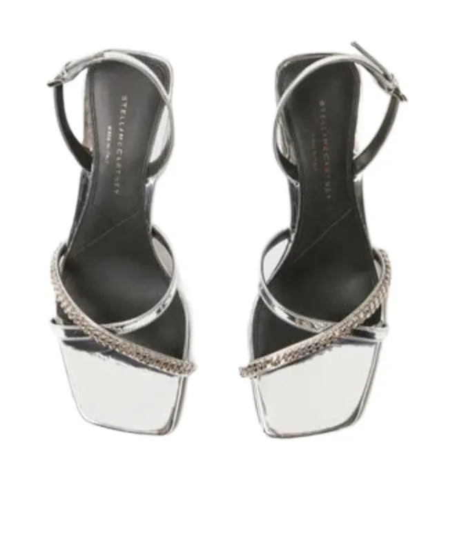 Stella Mccartney Elsa Metallic Heeled Sandals
