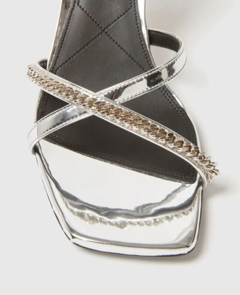 Stella Mccartney Elsa Metallic Heeled Sandals