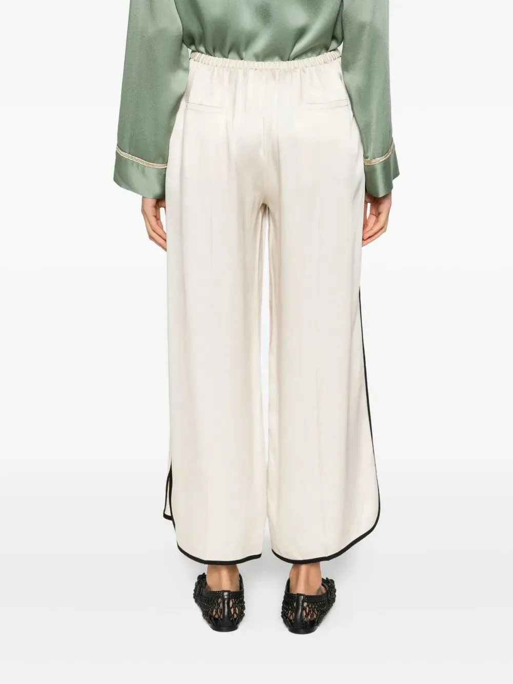 Contrasting-Trim Trousers