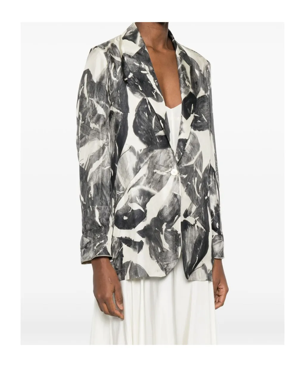 Printed Collared Jacket