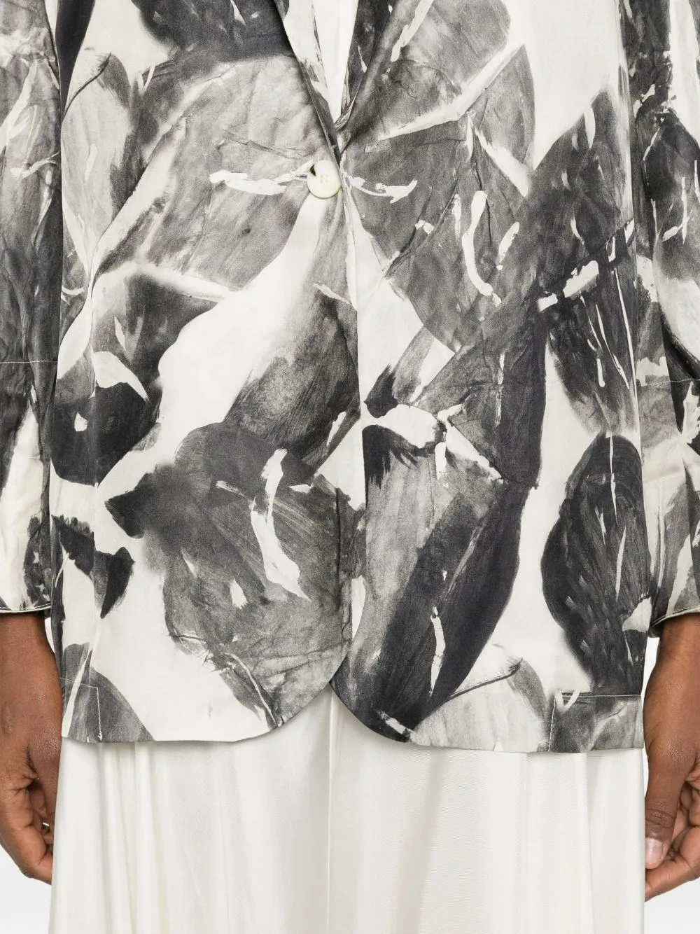 Printed Collared Jacket